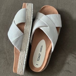 TOMS sandals worn once